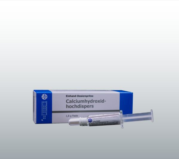 Calciumhydroxid-hochdispers<br>Dosierspritze mit 1,8 g Paste und 5 Kanülen