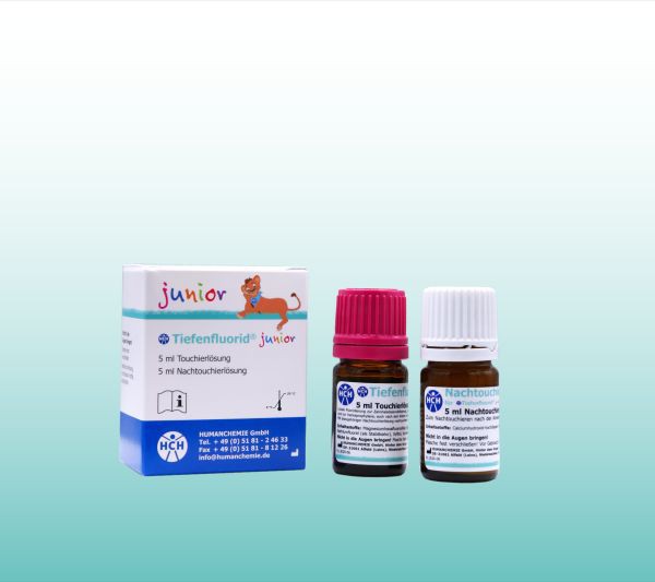 Tiefenfluorid® junior<br>Deep-penetration fluoridation junior<br>Trial Package 2 x 5 ml